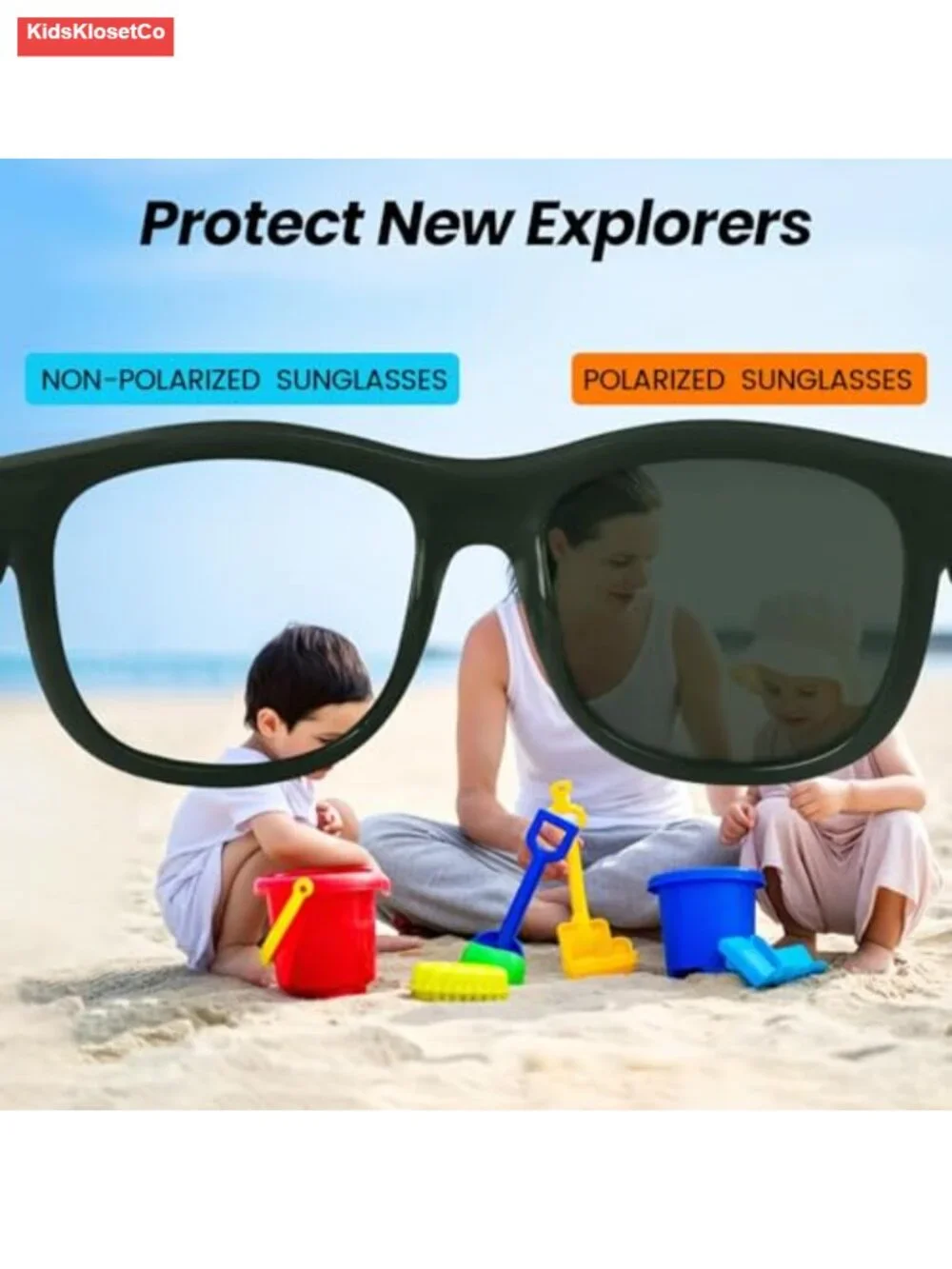 TPE Non-Toxic BPA-Free Polarized Baby Sunglasses with Adjustable Strap